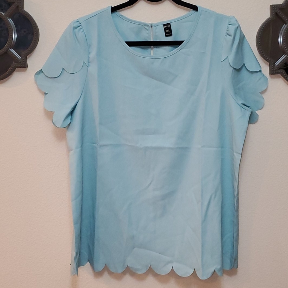 SHEIN Scalloped Blouse